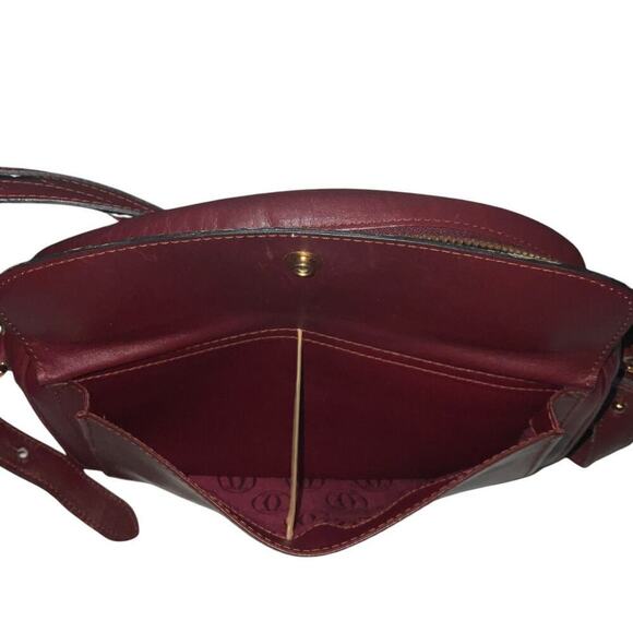 Cartier Must de Cartier Burgundy Leather Crossbody Shoulder Bag With Dustbag - Picture 13 of 16